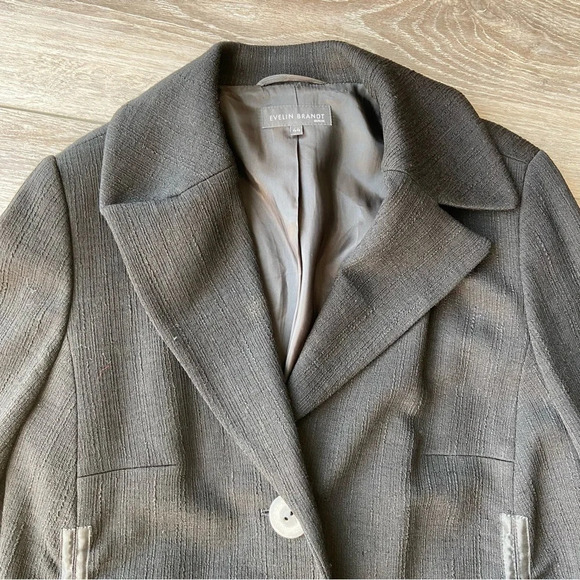 Evelin Brandt  Berlin Wool Blend Made In Germany Blazer - Picture 6 of 14